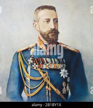 Großfürst Konstantin Konstantinovich - Enkel des russischen Kaiser Nikolaus I. Pavlovich. Das Gemälde des 19. Jahrhunderts Stockfoto