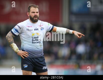 Februar 2020, AJ Bell Stadium, Eccles, England; Betfred Super League, Salford Red Devils gegen Leeds Rhinos: Adam Cuthbertson von Leeds Rhinos. Stockfoto