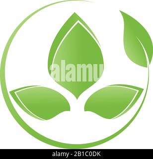 Blätter, Pflanzen, Wellness, Heilpraktiker, logo Stock Vektor