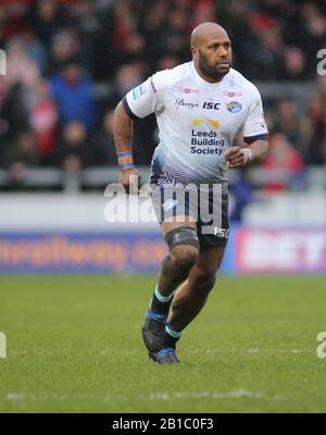 Februar 2020, AJ Bell Stadium, Eccles, England; Betfred Super League, Salford Red Devils gegen Leeds Rhinos: Rob Lui von Leeds Rhinos. Stockfoto