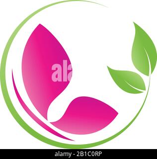 Blätter, Pflanzen, Wellness, Heilpraktiker, logo Stock Vektor
