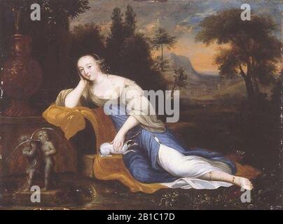 Komplettes Porträt von Madame de Montespan von Pierre Mignard. Stockfoto