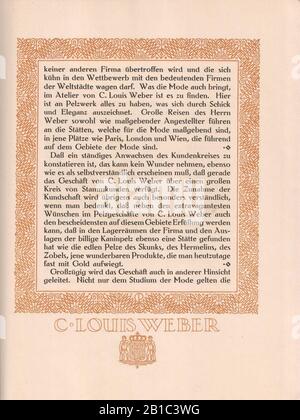 Fünfzigjahr C. Louis Weber, Hannover (22). Stockfoto