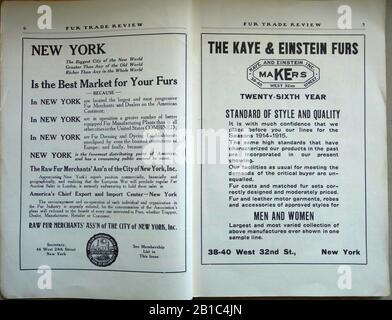 Pelz Trade Review November 1914 (04). Stockfoto