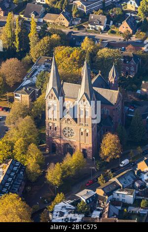 Luftbild Katheterpfarrei St. Sebastian, Nettetal, Niederrhein, Nordrhein-Westfalen, Deutschland, St. Sebastian, DE, Europa, Religionskommu Stockfoto