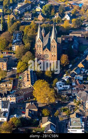 Luftbild Katheterpfarrei St. Sebastian, Nettetal, Niederrhein, Nordrhein-Westfalen, Deutschland, St. Sebastian, DE, Europa, Religionskommu Stockfoto