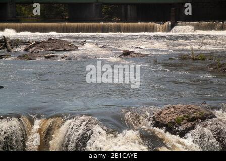 PARKS UND ERHOLUNG BAND 3: Paterson Great Falls National Historic Park in New Jersey. Stockfoto