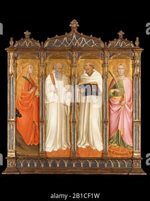 Gaddi, Agnolo - St. Maria Magdalena, St. Benedikt, St. Bernhard von Clairveaux und St. Katharina von Alexandrien Stockfoto