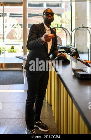 Los Angeles, Kalifornien. Februar 2020. Dwyane Wade war am 24. Februar 2020 im Hotel Indigo in Los Angeles, Kalifornien zu sehen. Kredit: Damairs Carter/Media Punch/Alamy Live News Stockfoto