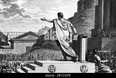 Gaius Gracchus Tribüne des Volkes. Stockfoto