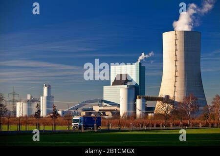 Kohlekraftwerk Datteln IV, Deutschland, Nordrhein-Westfalen, Ruhrgebiet, Datteln Stockfoto