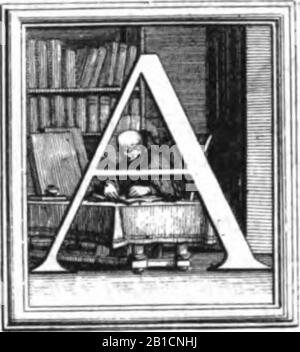Gallia Christana, 1715, T1 (Seite 35 Ernte) - Lettrine A. Stockfoto