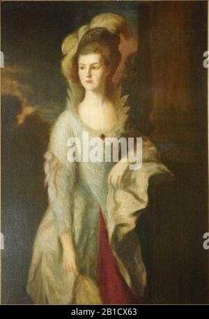 Studie für Die Honorable Mrs. Graham, die Thomas Gainsborough zugeschrieben wird. Stockfoto