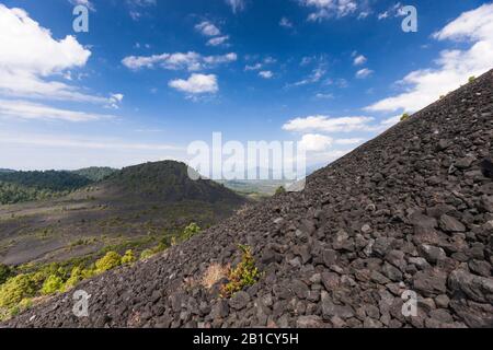 Zinnenvulkan, Vulkan Paricutin, Bundesstaat Michoacan, Mexiko, Mittelamerika Stockfoto