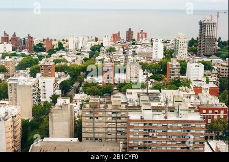 Luftbild der Hauptstadt Uruguays, Südamerika Stockfoto