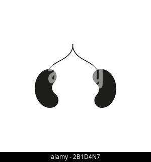 Nieren Vektor-Symbol einfache Elementabbildung kann für Handy und Web verwendet werden Stock Vektor