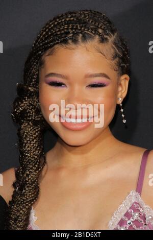 Los Angeles, USA. Februar 2020. Storm Reid bei der Premiere "The Invisible Man" im TCL Chinese Theatre in Los Angeles, CA, 24. Februar 2020. Fotokredit: Joseph Martinez/PictureLux Credit: PictureLux/The Hollywood Archive/Alamy Live News Stockfoto