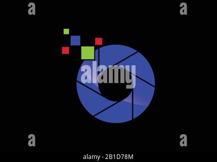 Kamera-Shutter-Logo-Vorlage Vektor-Symbol-Design, Foto-Logo Stock Vektor