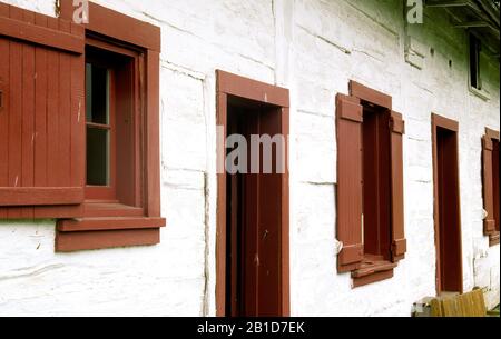 Lagerhaus, Fort Langley National Historic Site, British Columbia, Kanada Stockfoto