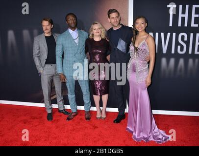 Los Angeles, USA. Februar 2020. Michael Dorman, Aldis Hodge, Elisabeth Moss, Oliver Jackson-Cohen und Storm Reid 050 besucht die Premiere von Universal Pictures "The Invisible Man" im TCL Chinese Theatre am 24. Februar 2020 in Hollywood, California Credit: Tsuni/USA/Alamy Live News Stockfoto