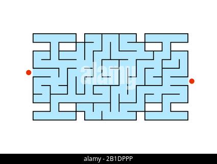 Labyrinth aus Abstakt. Spiel für Kinder. Puzzle für Kinder. Labyrinth Conundrum. Farbvektorabbildung Stock Vektor