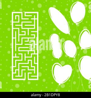 Labyrinth. Spiel für Kinder. Lustige Labyrinth. Bildung Entwicklung Arbeitsblatt. Aktivität Seite. Puzzle für Kinder. Cute Cartoon Stil. Rätsel für Vorschulkinder. Lo Stock Vektor