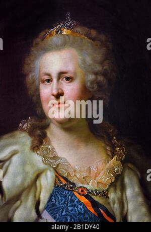 Katharina II. - Katharina die Große 1729 - 1796 ( geborene Prinzessin Sophie von Anhalt-Zerbst ) Fürstin von Russland 1762- 1796 ( die am längsten regierende weibliche Führerin des Landes.) Russland, Russisch, Föderation, Stockfoto
