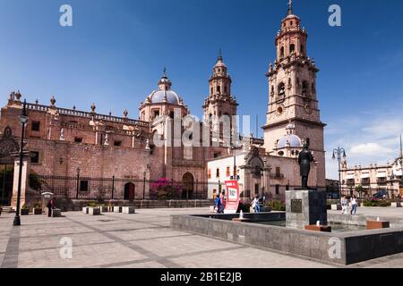 Morelia Kathedrale, historisches Zentrum von Morelia, Bundesstaat Michoacan, Mexiko, Mittelamerika Stockfoto