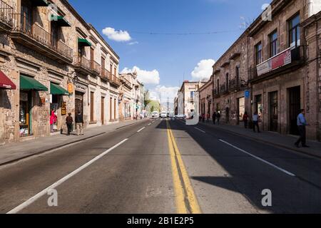 Histric Buildings, Downtown of Morelia, Historic Centre of Morelia, State von Michoacan, Mexiko, Mittelamerika Stockfoto