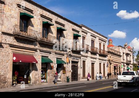 Histric Buildings, Downtown of Morelia, Historic Centre of Morelia, State von Michoacan, Mexiko, Mittelamerika Stockfoto