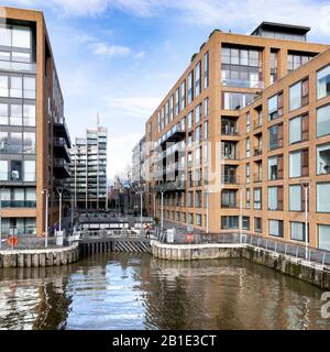 Die neue Entwicklung des Grosvenor Canal, auf der Nordseite der Themse nahe der Chelsea Bridge, London Stockfoto