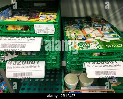 Aktien der Food Bank, Frankreich Stockfoto