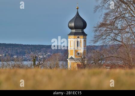 Starnberg, Deutschland 22.02.2020: Impressionen Starnberger See - 22.02.2020 Ansicht des Klosters Bernried in Bernried und Starnberger Siehe weltweite Nutzung Stockfoto