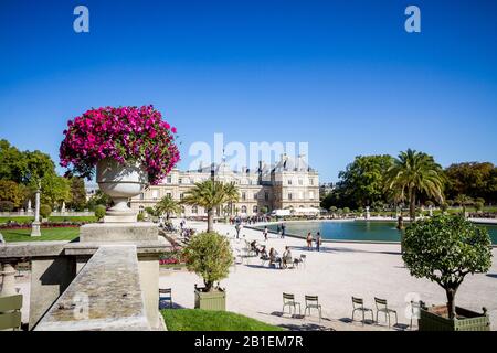 PARIS/FRANKREICH - September 19, 2019: Luxemburg Schloss und Gärten Stockfoto