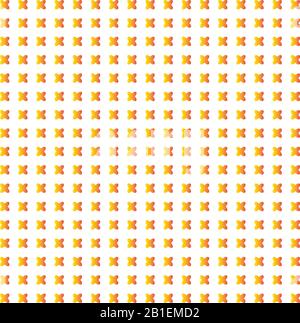 Orangefarbenes Kreuz auf weißem Hintergrund Stock Vektor