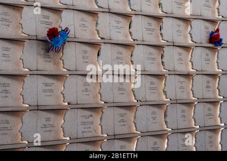 September 11 Memorial auf Staten Island, Ansichten von Manhattan, Staten Island, New York, Vereinigte Staaten Stockfoto