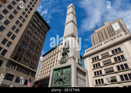 General Worth Monument, Fifth Avenue und 25th Street, NYC USA. Chelsea und das Garment District. Worth Monument. 5th Avenue und Broadway St. This stat Stockfoto