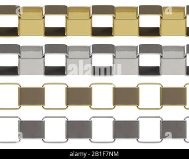 Nahtlose quadratischen Ketten Stockfoto