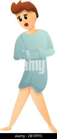 Symbol für das psychische Krankenhaus des Jungen. Cartoon des Vektor-Symbols des Jungen Mental Hospital für Webdesign isoliert auf weißem Hintergrund Stock Vektor