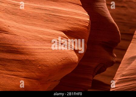 Upper Antelope Canyon Views, während eines Sommertags, Page, Arizona, USA Stockfoto