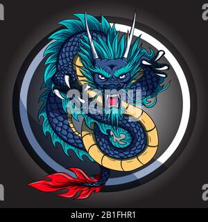 Dragon Tätowierungen Vektorgrafiken Stock Vektor