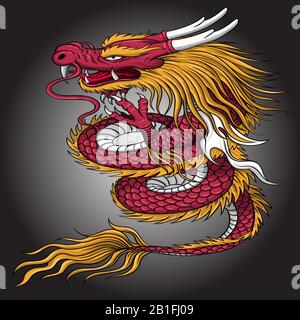 Dragon Tätowierungen Vektorgrafiken Stock Vektor