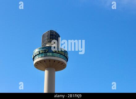 ST johns Beacon oder Radio City Tower in liverpool england am Clear Day UK Stockfoto