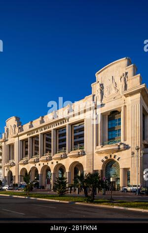 Casino und Hotel Palais de la Méditerranée, Promenade des Anglais, Baie des Anges, Nizza, Südfrankreich, Stockfoto