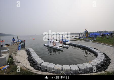 Shunyi, CHINA. Olympische Regatta 2008, Samstag, 09.08.2008 [Pflichtgutschrift: Peter SPURRIER, Intersport-Bilder] Stockfoto