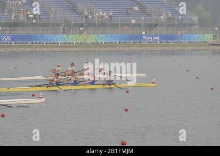 Shunyi, CHINA. Olympische Regatta 2008, Samstag, 09.08.2008 [Pflichtgutschrift: Peter SPURRIER, Intersport-Bilder] Stockfoto