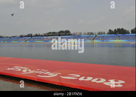 Shunyi, CHINA. Bei der olympischen Regatta 2008, Shunyi Rowing Course. Dienstag 12.08.2008 [Pflichtgutschrift: Peter SPURRIER, Intersport Images] Stockfoto