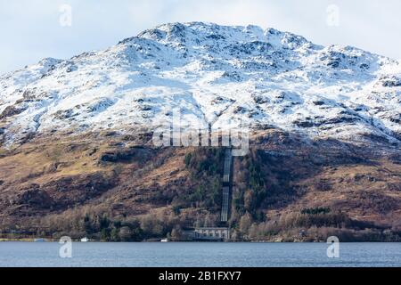 Das Sloy/Awe Hydro-Electric Scheme eine hydro-elektrische Anlage zwischen Loch Sloy und Inveruglas Westufer von Loch Lomond Argyll Und Bute Scotland UK GB Stockfoto