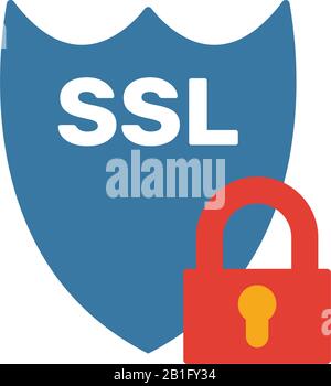 Ssl-Symbol. Einfaches Element von Web Hosting icons Collection. Kreative SSL-Symbol ui, ux, Anwendungen, Software und Infografiken Stock Vektor