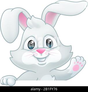 Osterhase Hase Cartoon Zeichen Stock Vektor